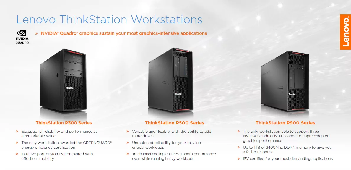 Lenovo ThinkStation Workstations